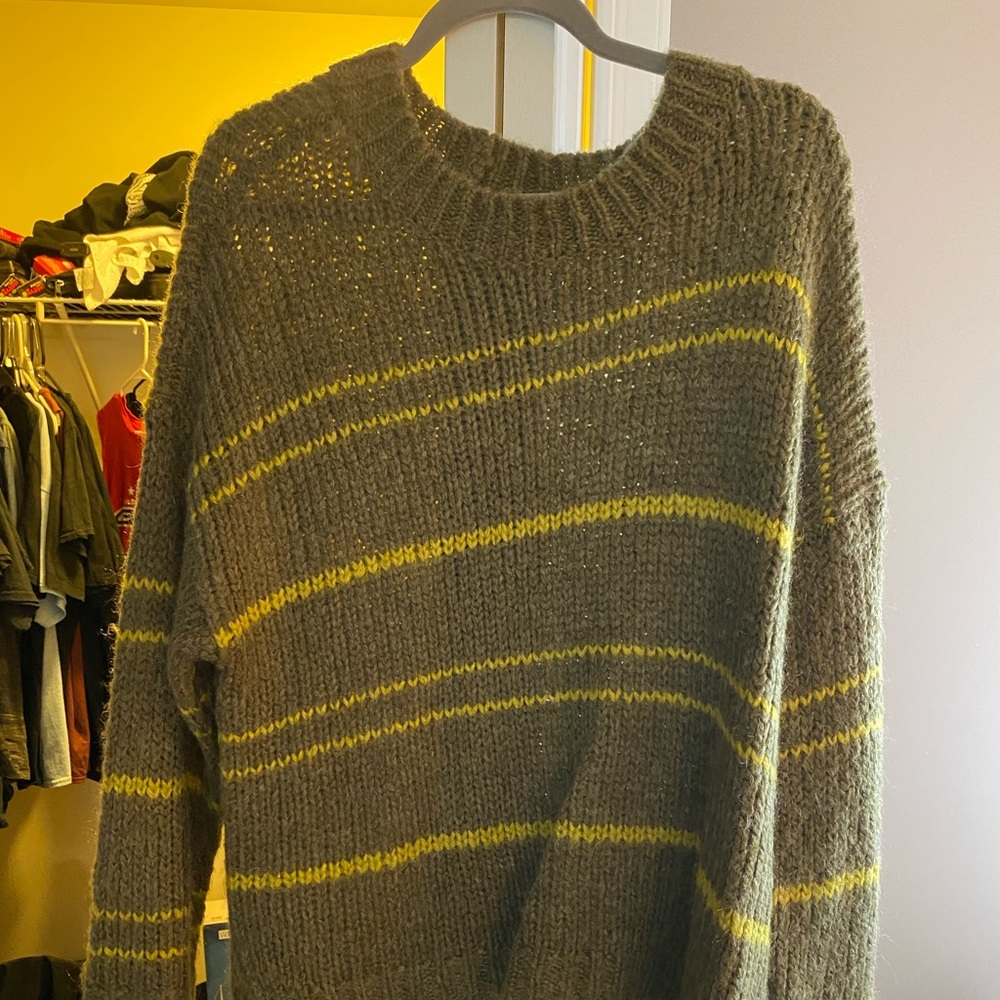 Green stripped sweater from Aerie